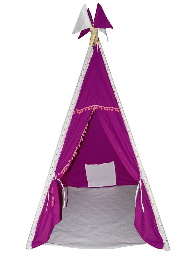 Creative Textiles Play Tent House Outdoor Play Tent House | Dark Purple - Image 1